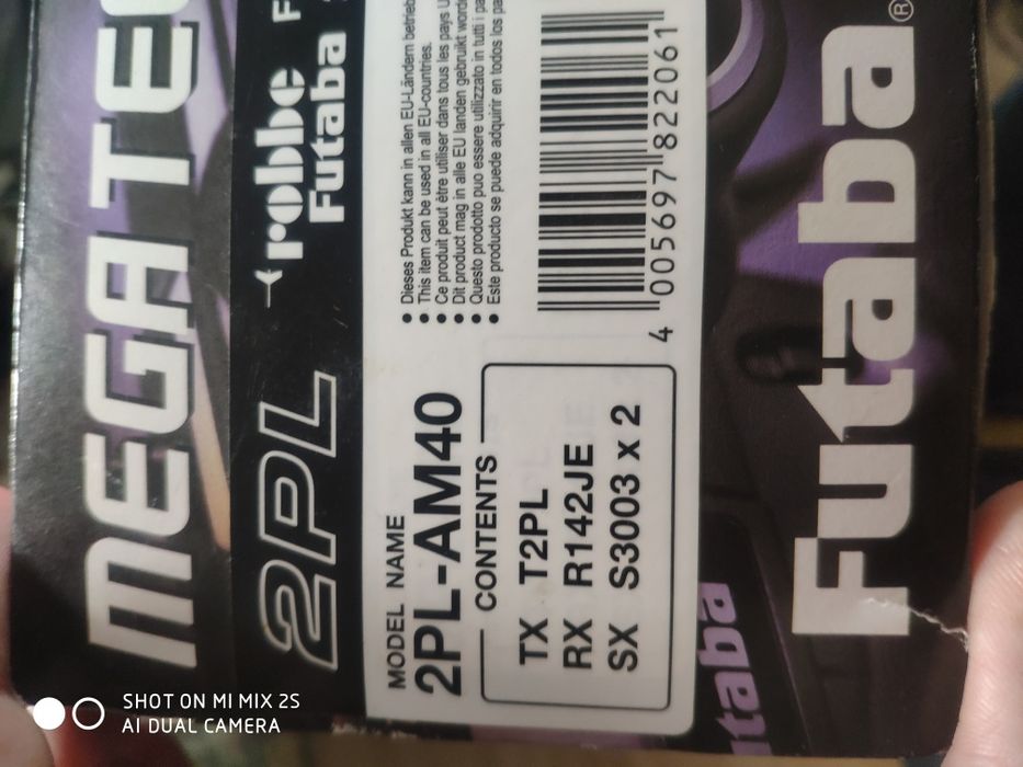 Emissor carro tele comandado Futaba mega tech 2PL rádio controle rc