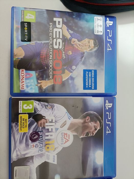 Jogos PS4 FIFA18 e PES2018