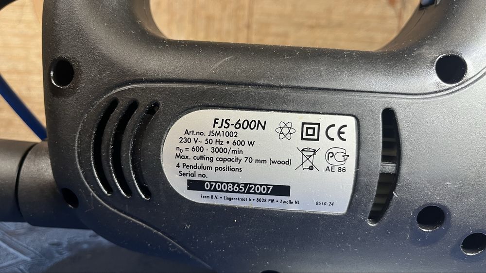 Ferm FJS-600N Лобзик 600Вт 70мм