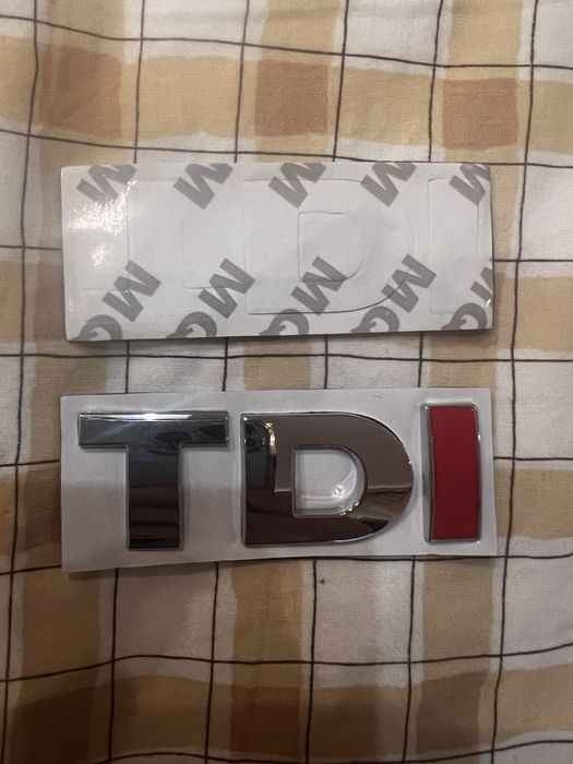 Емблема-напис TDI Volkswagen металева 76*26мм,TSI 80*26мм,GTI 80*24мм