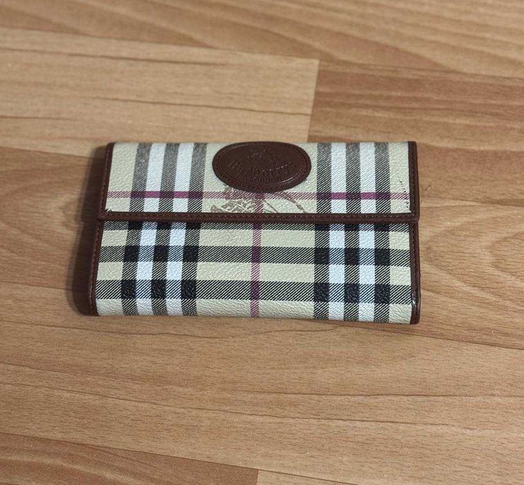 Гаманець Vintage Burberrys Nova Check Leather Wallet Оригінал