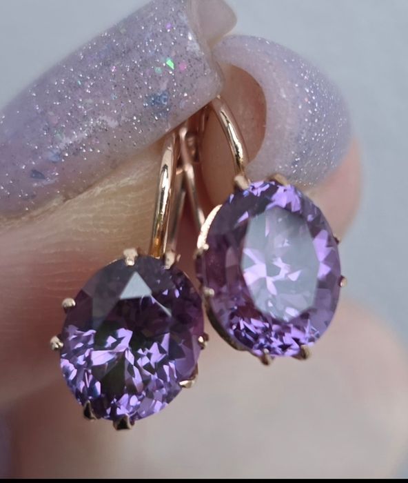 Золотые серьги ссср с александритом