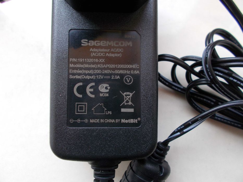 Nowy zasilacz 12V 2A Sagemcom oryginał do dekoderów NC+ kamer taśm led