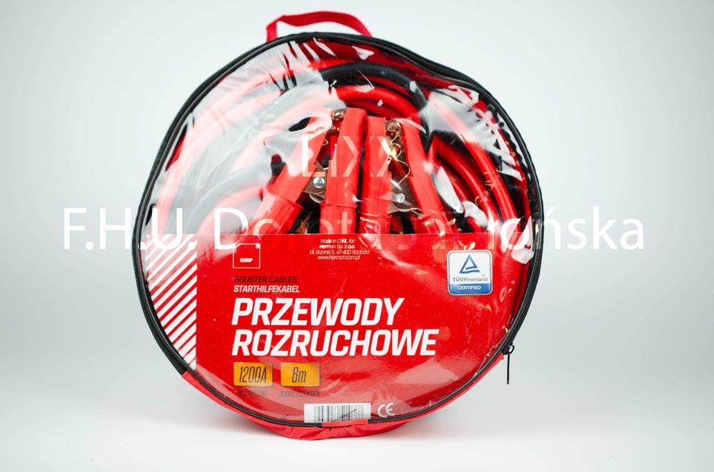 Mocne PRZEWODY ROZRUCHOWE 1200A 6 Metrów 6M Kable Grube 35mm