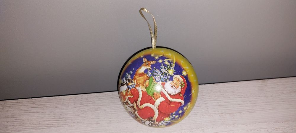 Kula Boże Narodzenie Mikołaj pudełko ozdoba