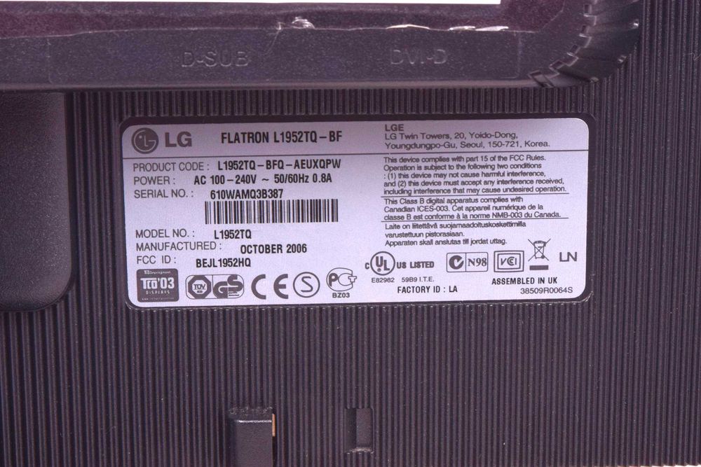 LG Flarton Monitor – LCD TFT 19 Inches64738832216833122