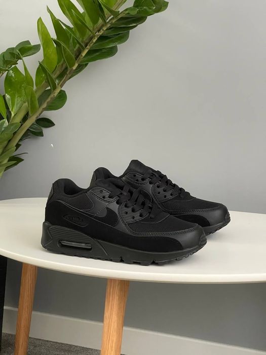 Nike Air Max 90 Black (шкіра та замша)