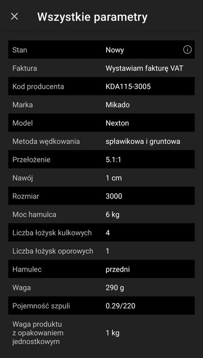 Kołowrotek Mikado nexton fd 3005+ gratis
