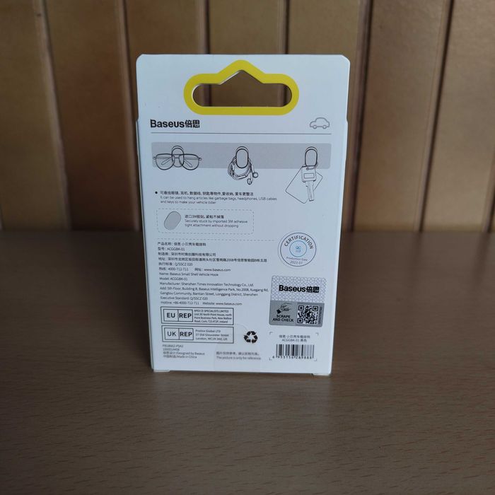 Gancho Adesivo Organizador Chaves, Cabos ou Fones de Ouvido Carro,Casa