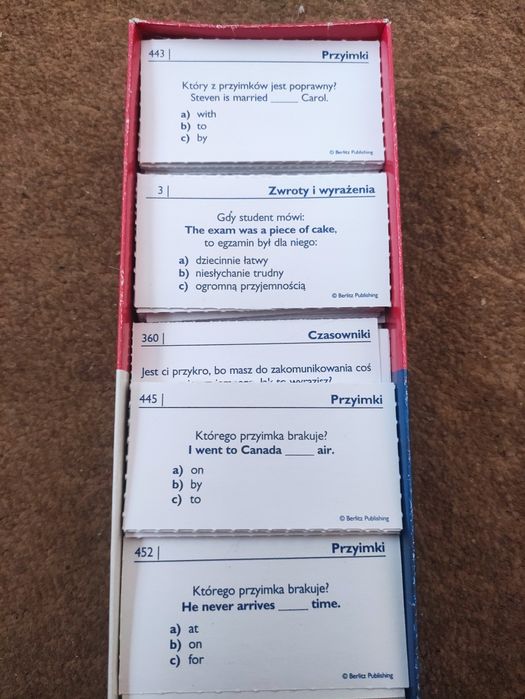 Fiszki do nauki języka angielskiego