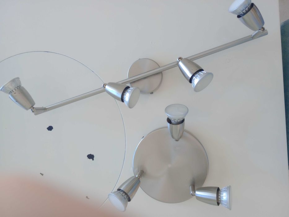 Conjunto candeeiros inox