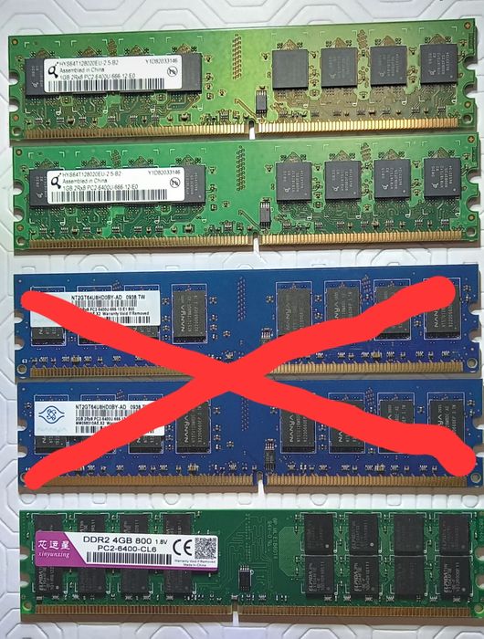 3 Memórias DDR2 e 2 Memórias para Portátil