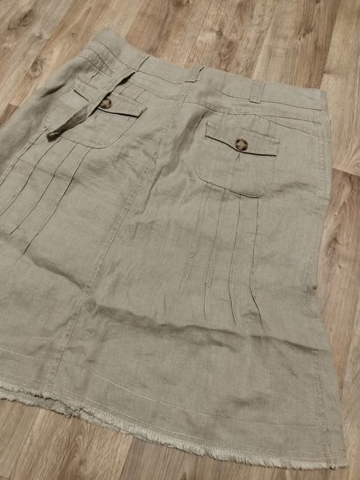 Spódnica casualowa vintage Quiosque XL len