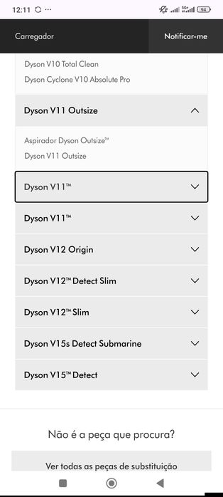Carregador Dyson 969350