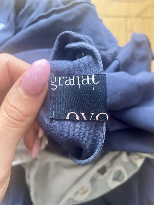 Sukienka koszula do porodu Granatova zwierzątka zwierzęta do karmienia