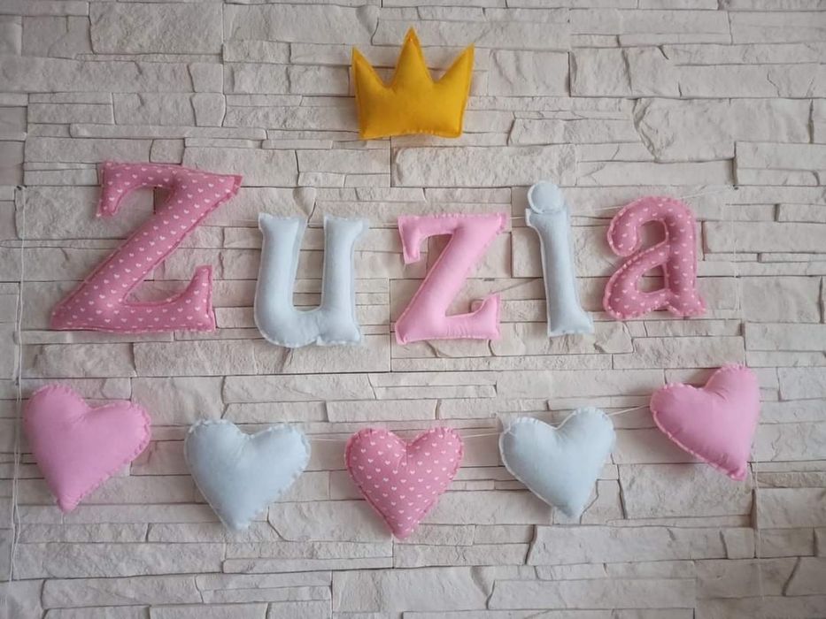 Imię Zuzia  z  filcu