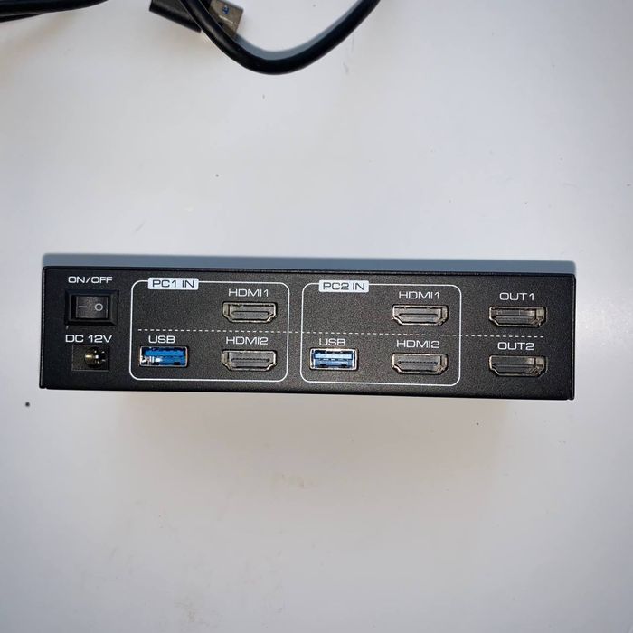 HDMI Dual Monitor KVM Switch для 2 комп'ютерів і 2 моніторів