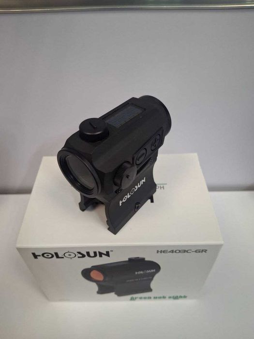 Коліматорний приціл Holosun ELITE HE403C-GR з сонячною панеллю