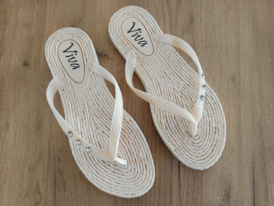 Japonki damskie Viva r.40 ecru