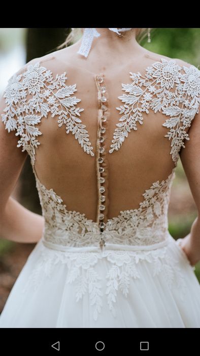 Suknia ślubna 34 akemi gala muślin, na niską osobę