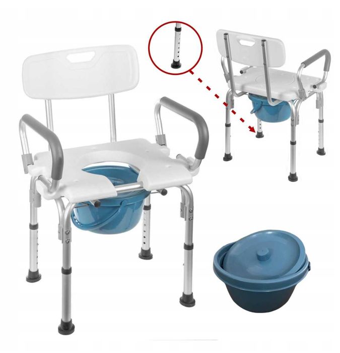 Krzeslo prysznicowe WC Toaleta z otworem sanitarnym