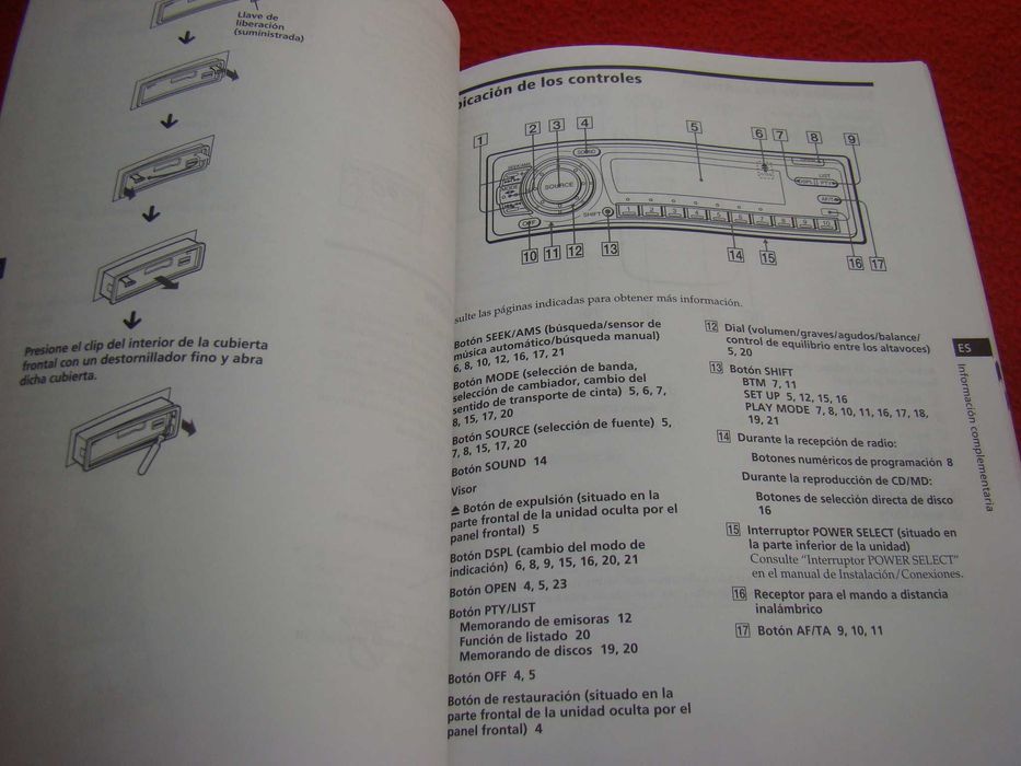 Manual de instruções autorádio Sony
