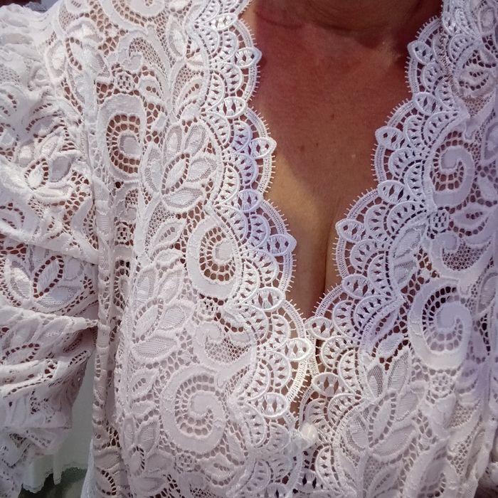 Piękna biała włoska sukienka r L/XL sprawdź wymiary