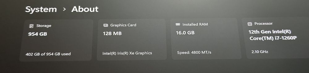 ASUS Zenbook 14” OLED intel i7 12th Gen 16GB 1TB