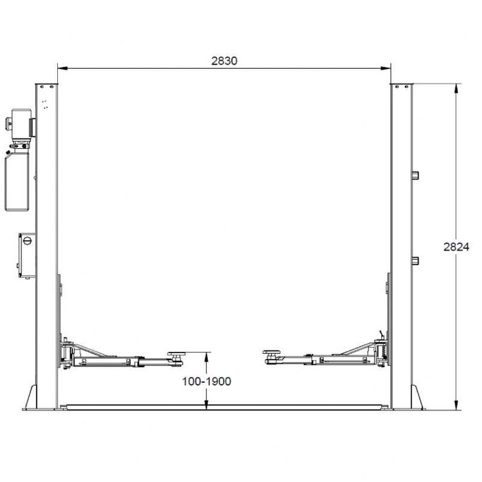 BEST PRODUCTS Podnośnik 2-kolumnowy Bestlift 240 Expert 230V