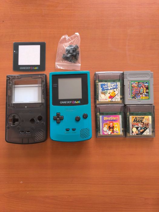 Game Boy Color + Jogos + Caixa Substituição