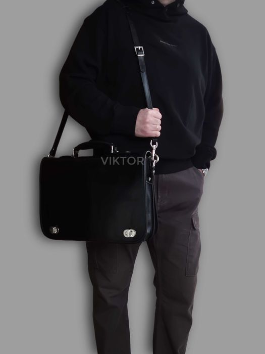 Мужская кожаная сумка портфель VERA PELLE. Италия