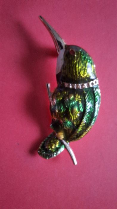 Broszka  - ptaszek koliberek