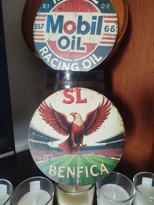 Sinais Reclame em metal Benfica Mobil