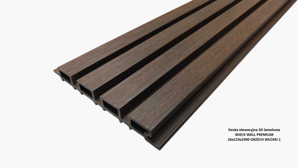 Deska elewacyjna 3D lamelowa 4DECK WALL PREMIUM - 5 KOLORÓW