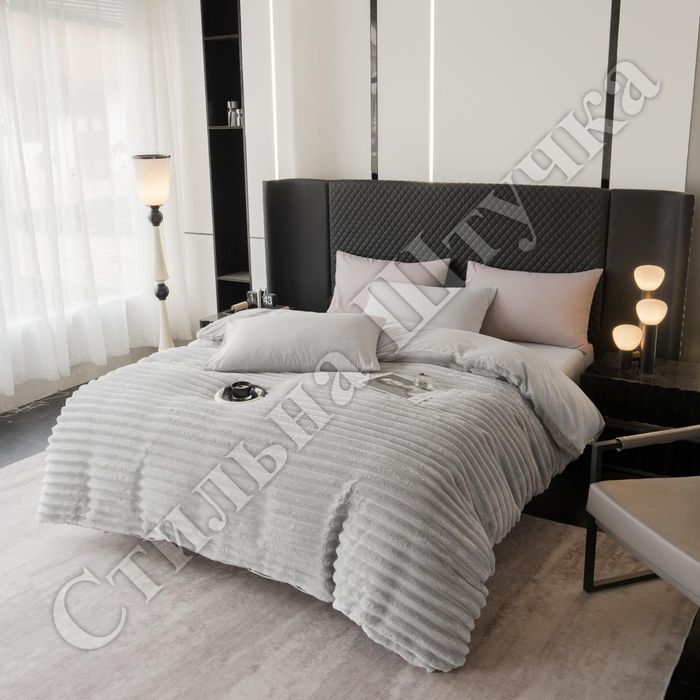 Зимові комбіновані (Сатін + Велюр) комплекти постільної білизни