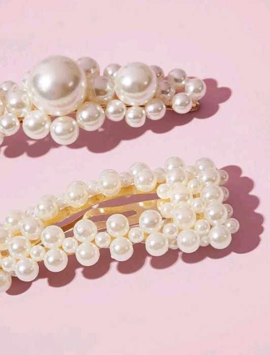 Conjunto de 10 ganchos com pérolas