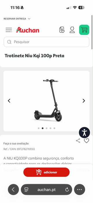 Trotinete Niu Kqi 100p Preta