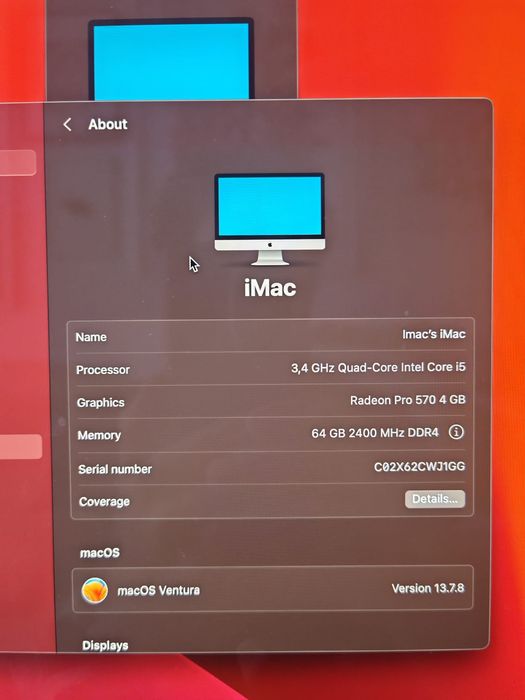 iMac 27" Retina 5K 2017 — i5 | 64GB RAM | SSD 512GB