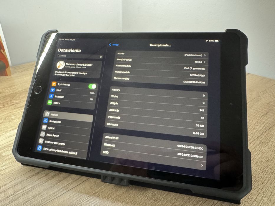 Ipad pro 32GB ios 18.3 tablet UAG futeral obudowa