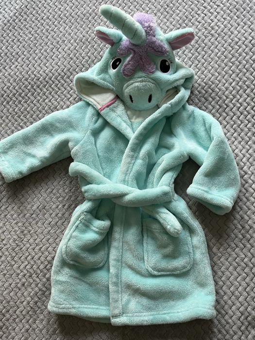 Szlafrok dziewczęcy jednorożec M&S 80/86