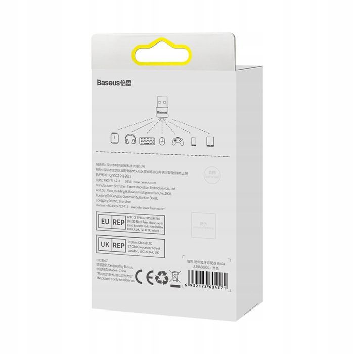 Adapter Usb Bluetooth Baseus 5.0 Do Komputera