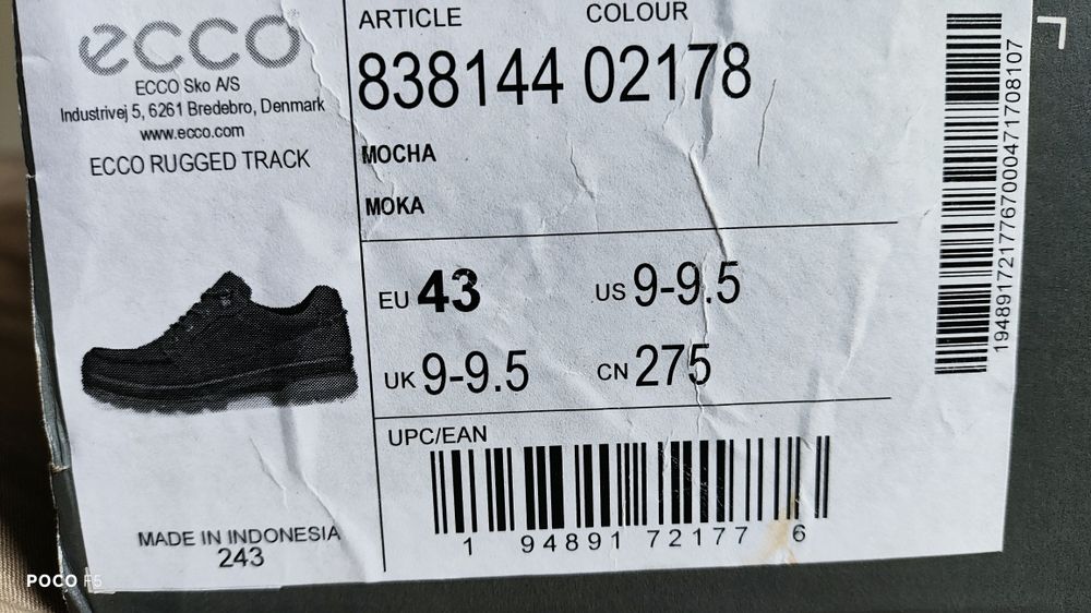 Ecco Rugged Track brązowe skórzane wodoodporne buty rozm 43