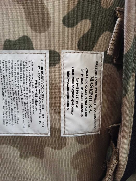 Ubiór bojowy żołnierza piechoty UBP-01 kamizelka ochronna