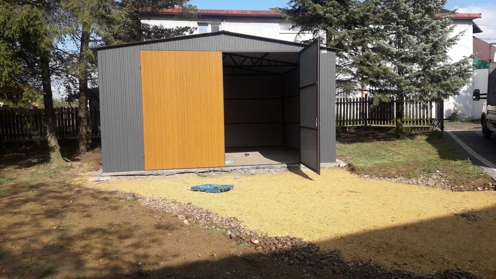 GARAŻ BLASZANY / Wiata / Hala / Drewnopodobny / Magazyn - GRZYWSTAL