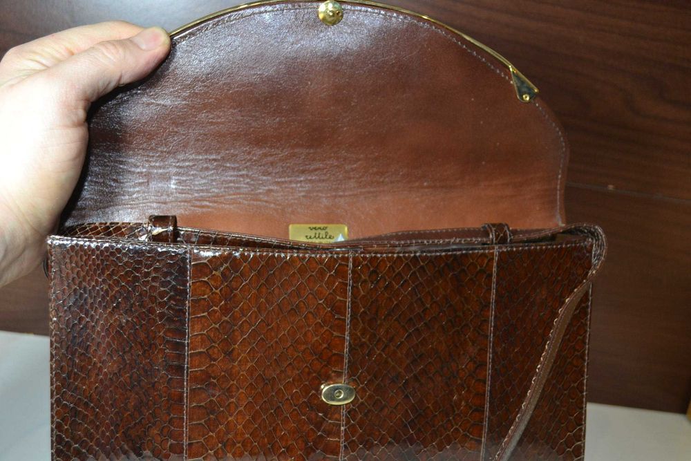 vero rettile made in italy сумка клатч кожаная , змеиная , рептилии