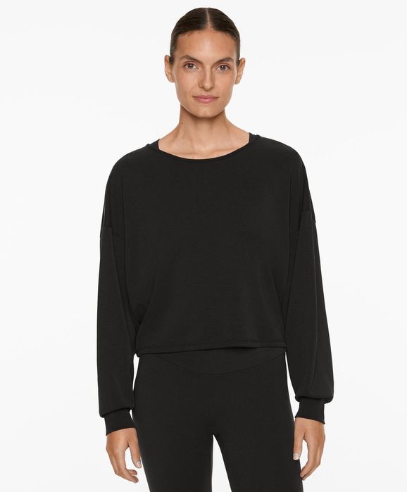 Sweatshirt modal preta Oysho S nova