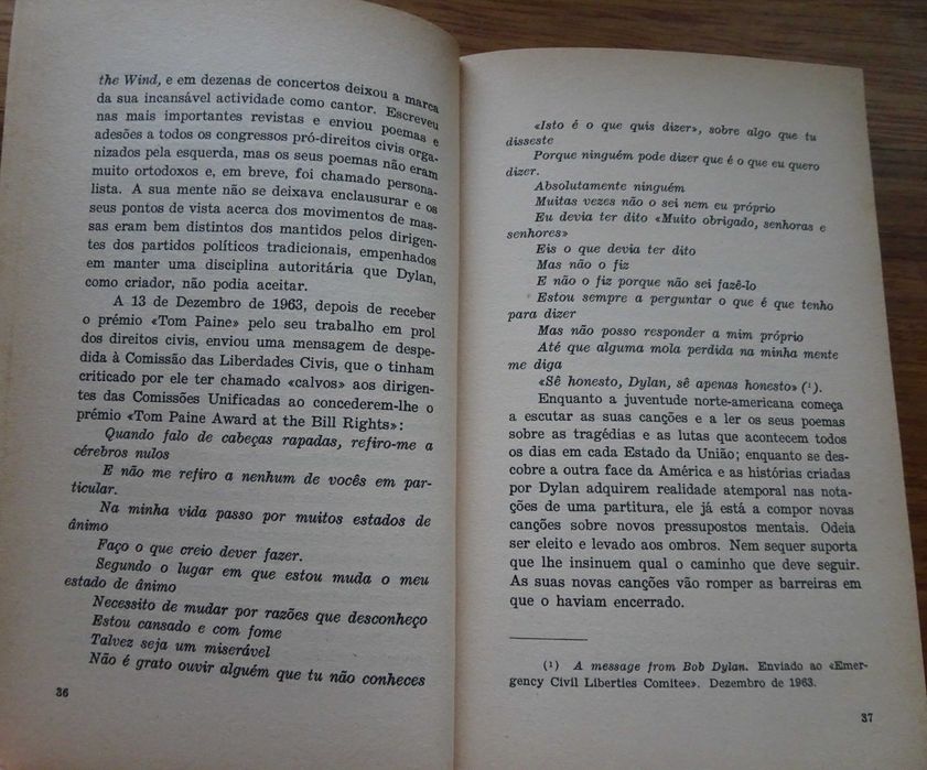 Bob Dylan de Jesus Ordovás - 1ª Edição 1973