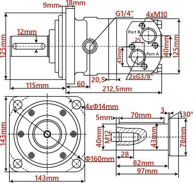 Silnik Hydrauliczny BM6 BMT OMT 315 cm3 ALSG4 GR4 [1794]