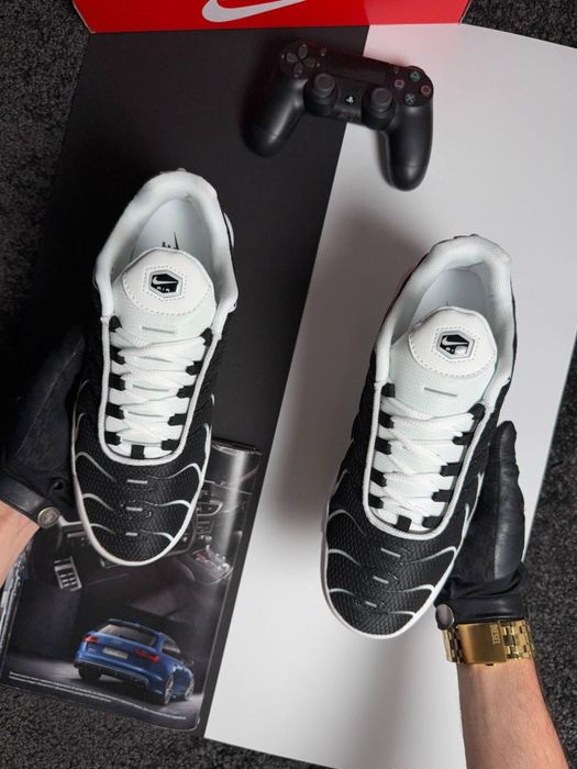 Мужские кроссовки найк аир макс Nike Air Max Plus Tn White Black [41-46]