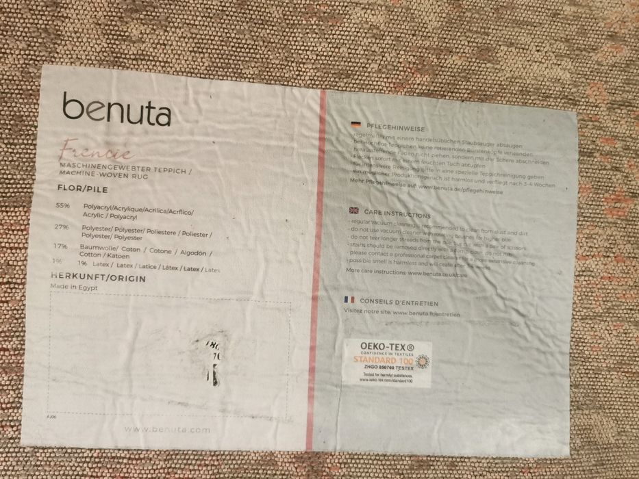 BENUTA płaskotkany dywan